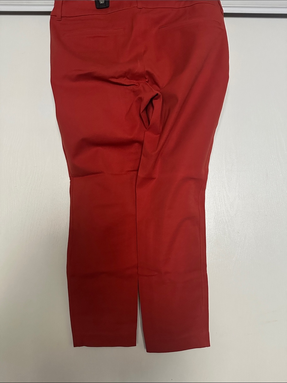 Old Navy Pixie Mid-Rise Red-Orange Straight-Leg Pants Size 12 - Picture 2 of 13